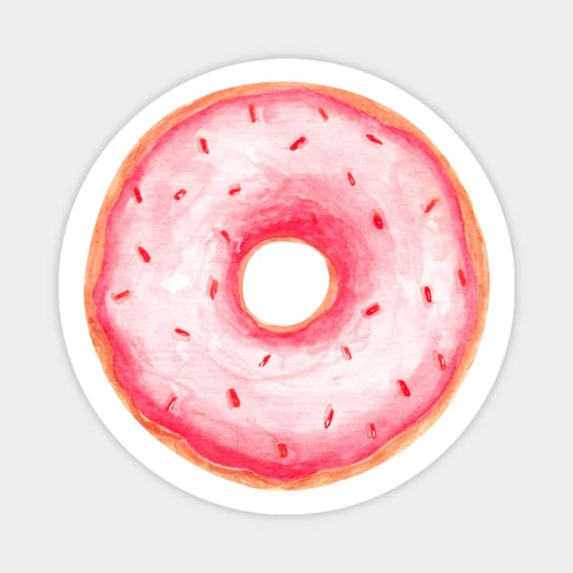 Pink Donut Magnet by shoko